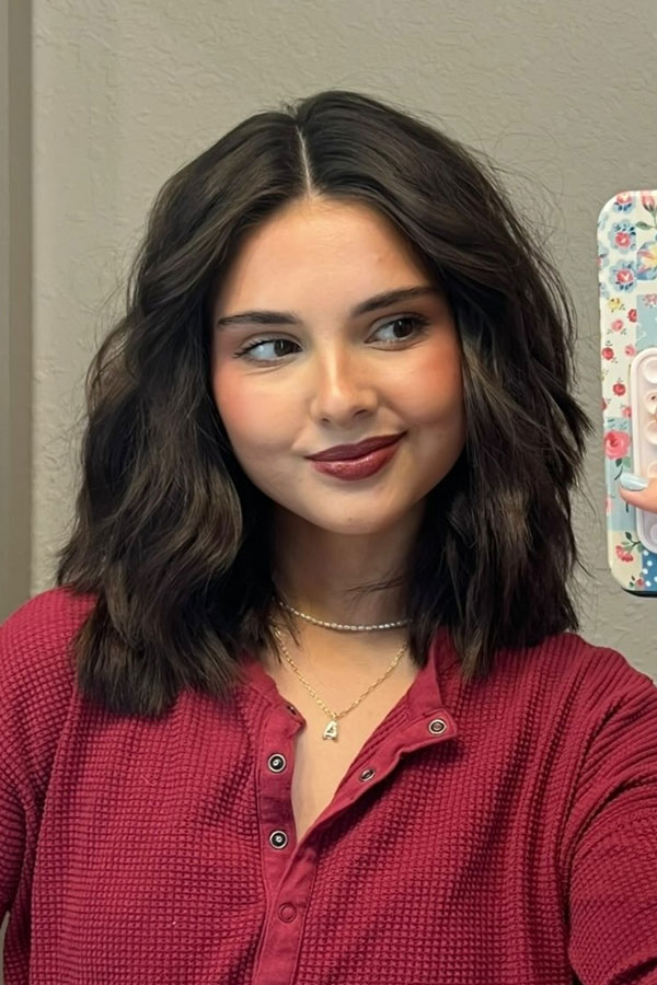 Shoulder-Length Lob – Haircut for Chubby Face